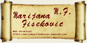Marijana Fišeković vizit kartica